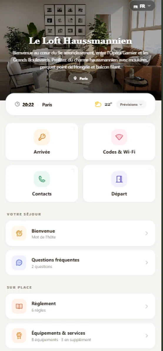 Aperçu d'une page Guidz Digitale sur mobile